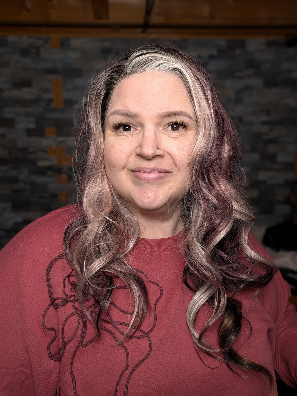 Multi-Tone Rose Blonde & Silver Wavy Wig, Bliss, By Wigs By Robin